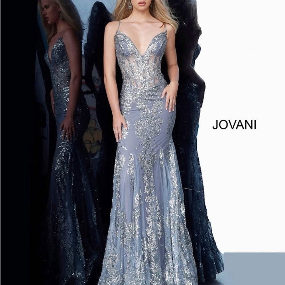 Jovani 3675 Spaghetti Straps Embellished Dress